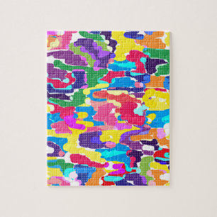 Abstrakt leuchtend mehrfarbig puzzle