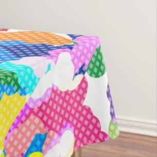 Abstrakt leuchtend mehrfarbig tischdecke