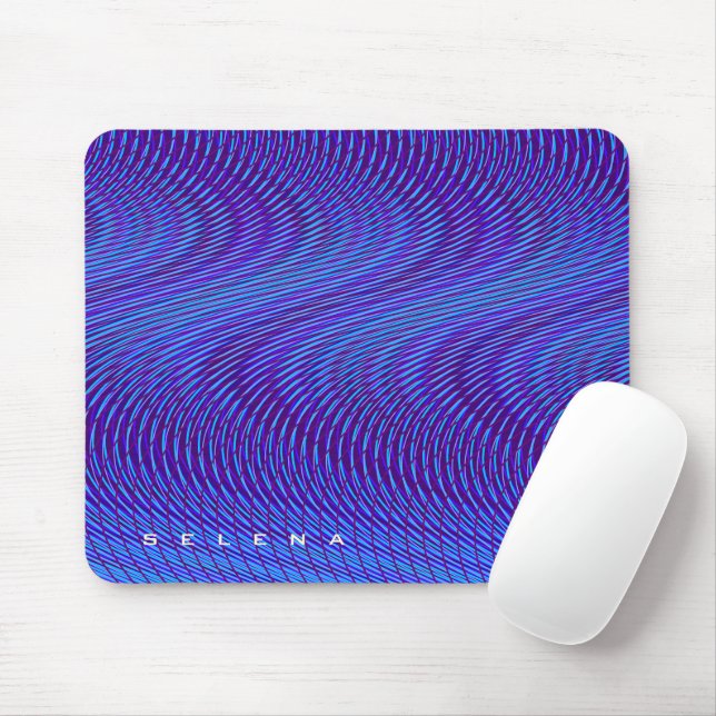 Abstrakt Lila und blau Psychedelisch, Krass & trip Mousepad (Mit Mouse)