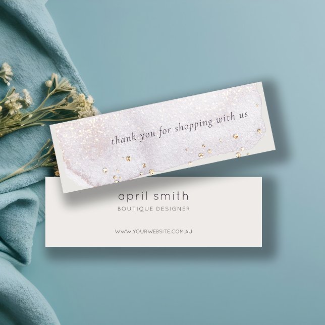 Abstrakt Lilac Brush Stoke Danke für Ihre Bestellu Mini Visitenkarte (Von Creator hochgeladen)