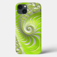 Abstrakt Lime Green Spiral Fraktal