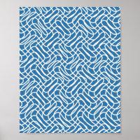 Abstrakt Line Pattern Blau