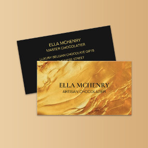 Abstrakt Luxus dick Smooth Gold Visitenkarte