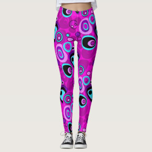 Abstrakt Magenta Leggings