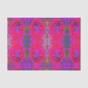 Abstrakt Magenta, Lila und Red Dahlia Blume Seidenpapier