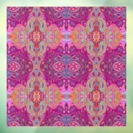 Abstrakt Magenta Pink, Blau und Rot Groovtern Must Fensteraufkleber