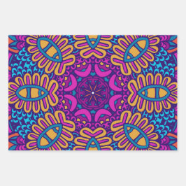 Abstrakt Mandala #2 Geschenkpapier Set