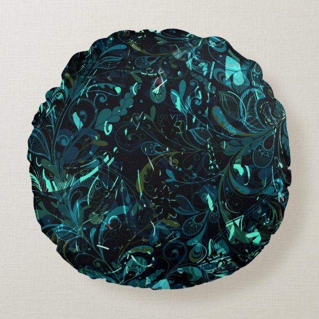 Abstrakt Mandala 3 Rundes Kissen (Vorderseite)