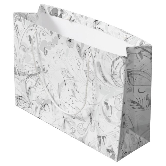 Abstrakt Mandala 4 Große Geschenktüte (Rückseite Schrägansicht)