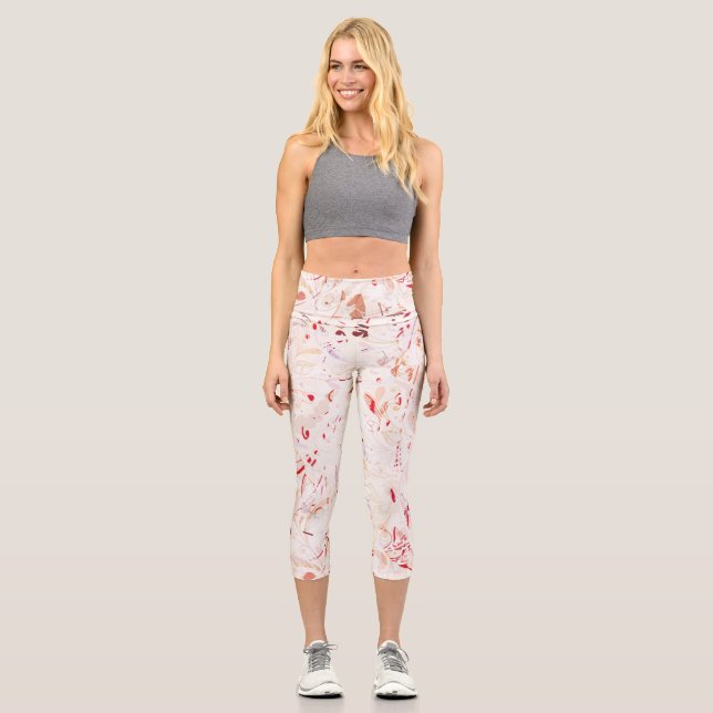 Abstrakt Mandala 7 Capri Leggings (Vorderseite)