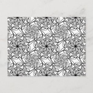 Abstrakt Mandala Adult Coloring Postcard #2 Postkarte