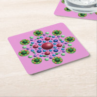 Abstrakt Mandala Blume Untersetzer