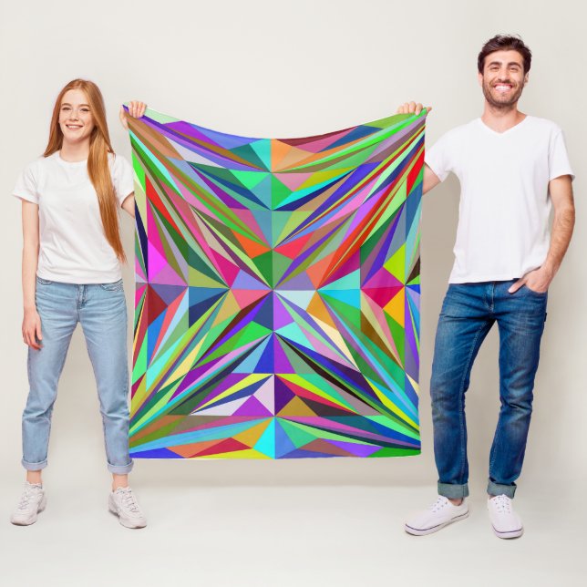 Abstrakt Mandala Fleecedecke (Beispiel)