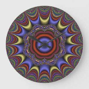 Abstrakt Mandala Große Wanduhr