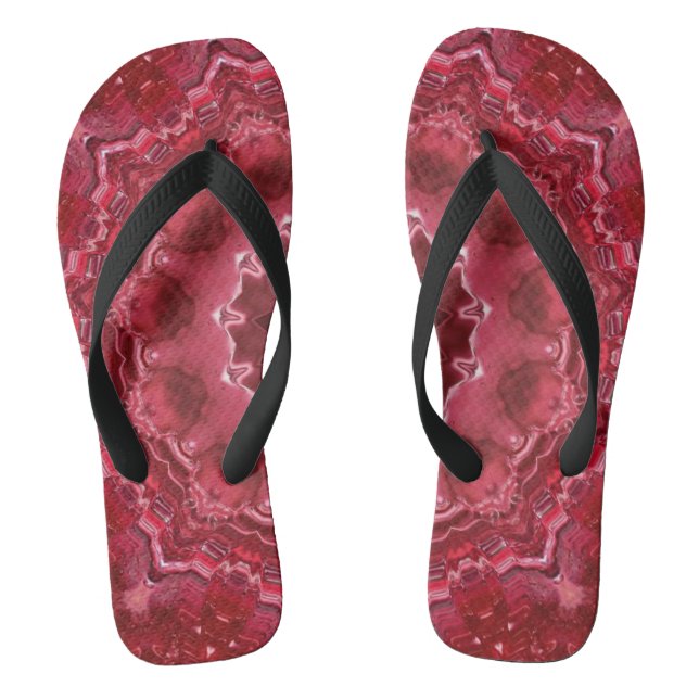 Abstrakt , mandala , Kaleidoskop Flip Flops (Fußbett)