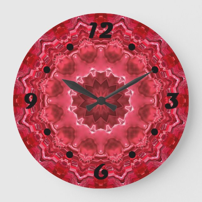 Abstrakt , mandala , kaleidoskop große uhr (Vorderseite)