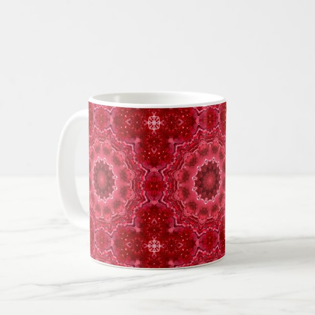 Abstrakt , mandala , Kaleidoskop Kaffeetasse (Vorderseite Links)