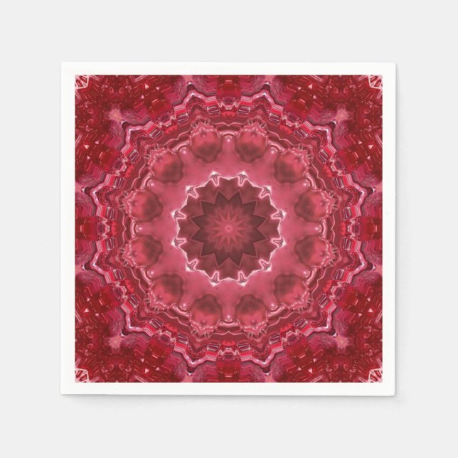 Abstrakt , mandala , Kaleidoskop Serviette (Vorderseite)
