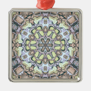 Abstrakt Mandala Pattern Ornament Aus Metall