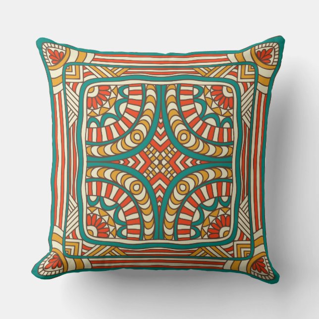 Abstrakt Mandala Pillow Kissen (Vorderseite)