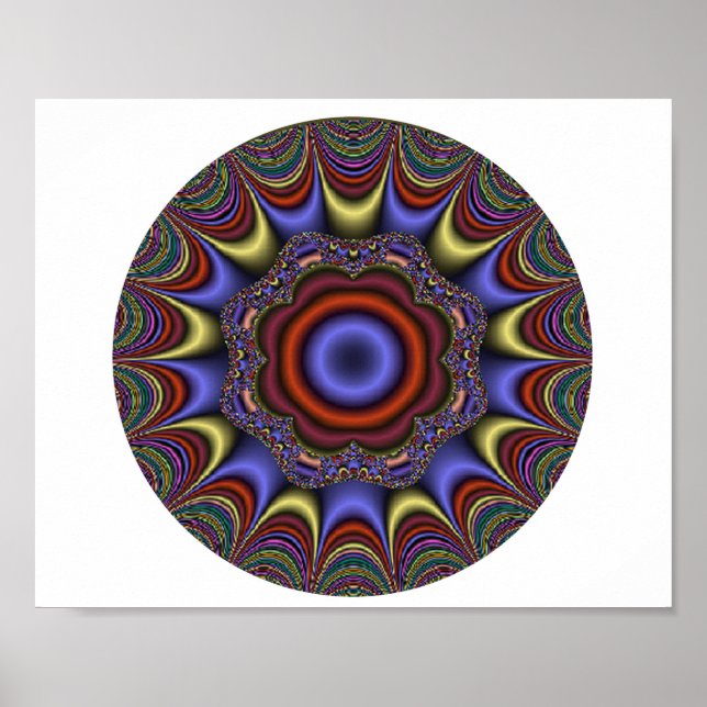 Abstrakt Mandala Poster (Vorne)