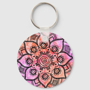 Abstrakt Mandala Schlüsselanhänger
