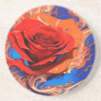 Abstrakt Marble Rose Stone Untersetzer