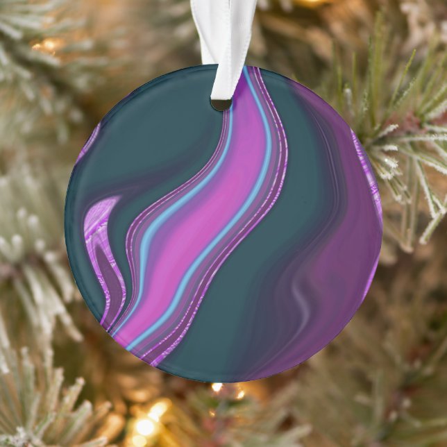 abstrakt marmoriertes Muster Ornament (Baum)