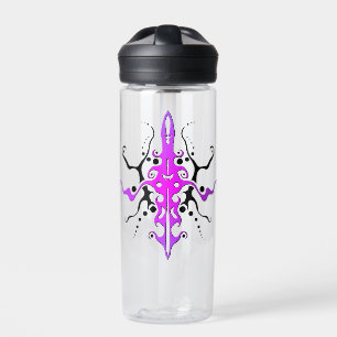 Abstrakt Mask Stamm Tattoo Design - Rosa Trinkflasche