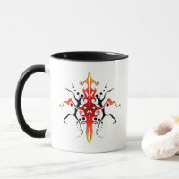 Abstrakt Mask Tribal Tattoo Design - rot