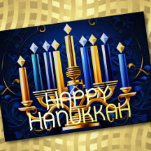 Abstrakt Menorah Happy Hanukkah
