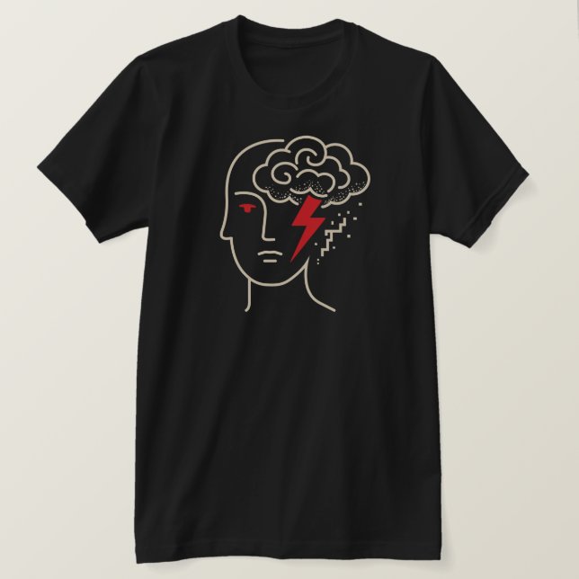 Abstrakt Mindstorm - Minimalistischer Leiter Kunst T-Shirt (Design vorne)