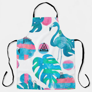 Abstrakt mit Aquarellbramingo und zufälligem Ellem Schürze