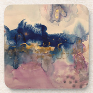 abstrakt mit blauem und rosa Kissen Getränkeuntersetzer