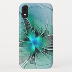 Abstrakt mit blauer, moderner Kunst des Fraktals Case-Mate iPhone Hülle