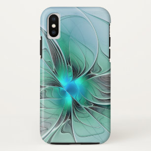 Abstrakt mit blauer, moderner Kunst des Fraktals Case-Mate iPhone Hülle