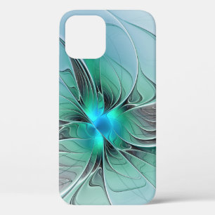 Abstrakt mit blauer, moderner Kunst des Fraktals Case-Mate iPhone Hülle