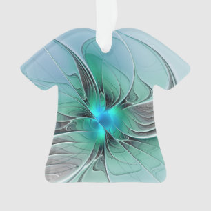 Abstrakt mit blauer, moderner Kunst des Fraktals Ornament