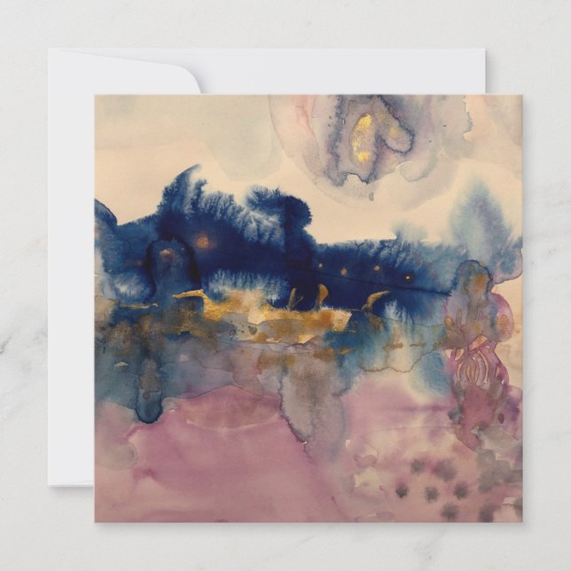 abstrakt mit blauer und rosa Karte (Vorderseite)