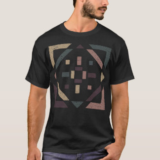 Abstrakt mit Erdtönen - gestörte Geometrie T-Shirt