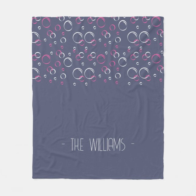 Abstrakt mit Monogramm Fleecedecke (Vorderseite)