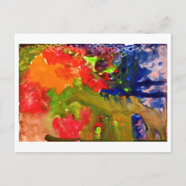 Abstrakt mit Orange #1 Postkarte (Vorderseite)