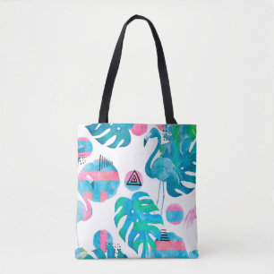 Abstrakt mit Wasserfarbe Flamingo und zufälligen E