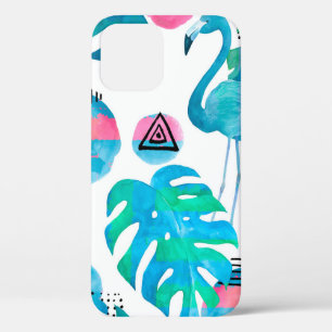 Abstrakt mit Wasserfarbe Flamingo und zufälligen E Case-Mate iPhone Hülle