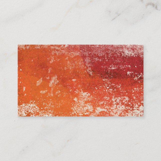Abstrakt Modern Art Business Cards - Orange Red Visitenkarte (Vorderseite)