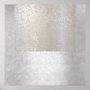 Abstrakt Modern Art Geometric Binary Cyber Poster