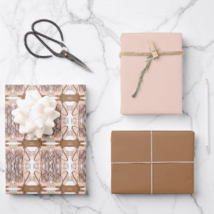 Abstrakt Modern Earthy Terracotta Boho Geschenkpapier Set