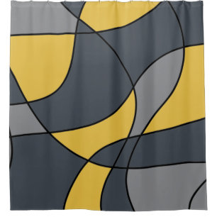 Abstrakt, modern, geometrisch, trendig duschvorhang