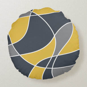 Abstrakt, modern, geometrisch, trendig rundes kissen