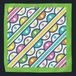 Abstrakt modern halstuch<br><div class="desc">Ein lustiger Entwurf von bunten Punkten,  gestreift und Waves Bandana für Haustiere oder Menschen</div>